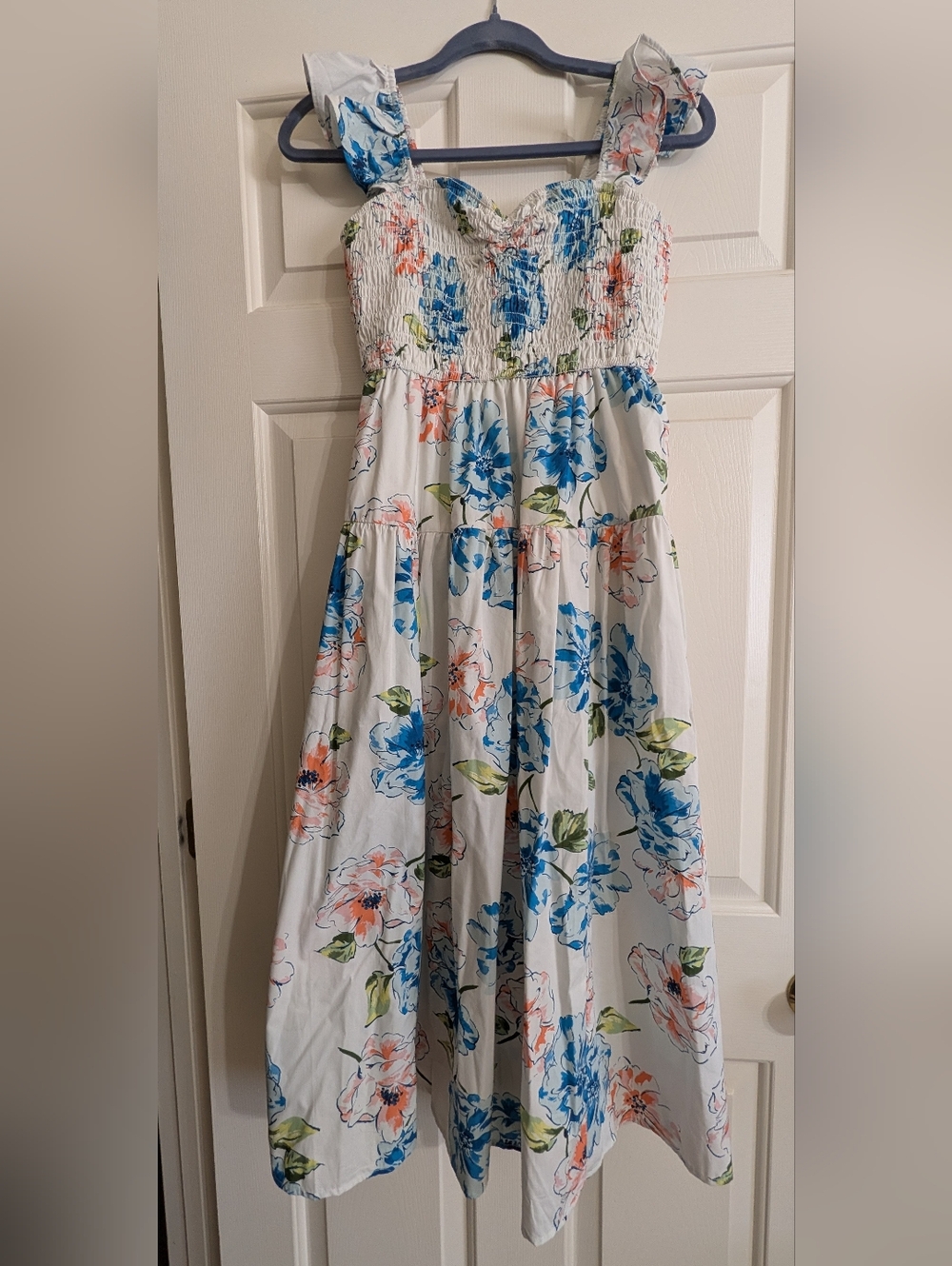 Abercrombie & Fitch Blue and Orange Floral Dress